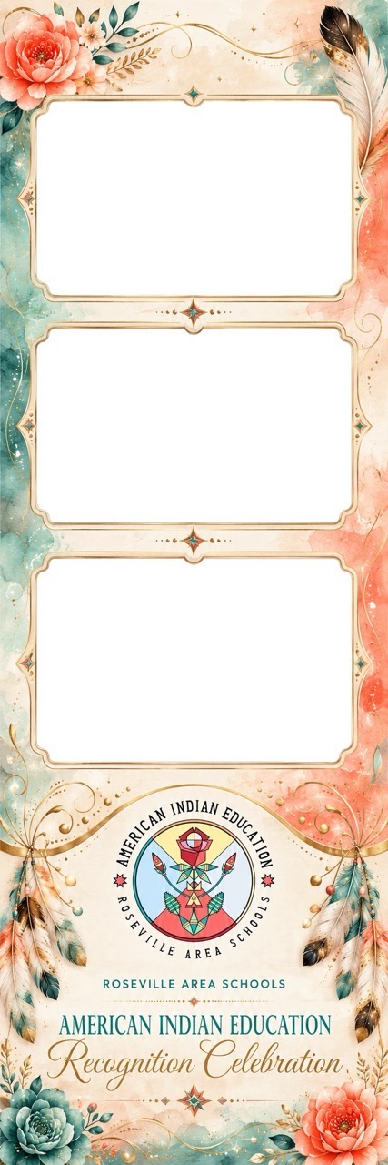 Pastel American Indian Education recognition photo booth template variation