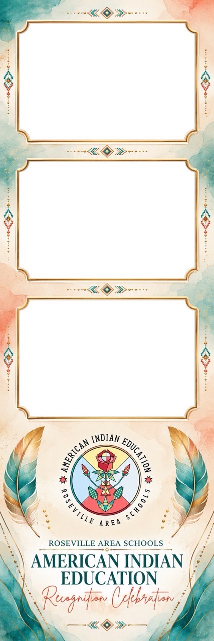 Minimal floral American Indian Education recognition photo booth template variation